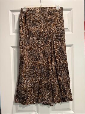 Old Navy Leopard Print Midi Skirt - Brown and Black